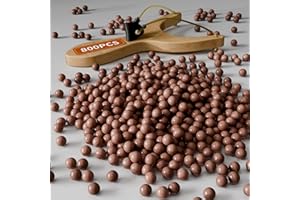 DUHARS 800Stück Steinschleuder Munition(Biologisch Abbaubar), 9mm Tonkugeln für Steinschleuder, Zwille, Slingshot, Zwillen Kaufen, Jagd Schleuder Profi, Professionelle Steinschleuder Kugeln, Clay Ball