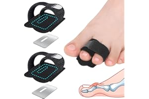 RIENAN Korekcja palców młotka, 2 sztuki, z blachą, bandaż na palce u stóp, prostownica dla kobiet i mężczyzn, do korekcji złamanych palców i wygiętych palców (czarna)