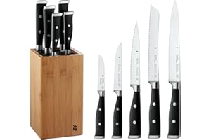 WMF 1891749992 Grand Class Performance Cut - Juego de Cuchillos de Cocina con Bloque Organizador (6 Piezas)