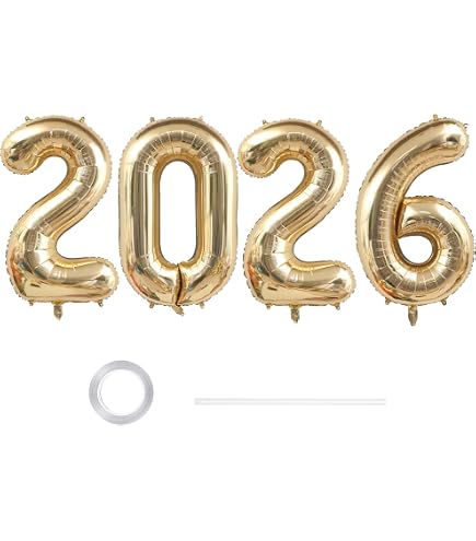 Folienballon Silvester Happy New Year Rund 43cm | P Produktbild-Vorschau 3