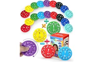 Cartlant 18 Stück Mathe Fidget Spinner, Baby Montessori Mathematik Multiplikation Division Addition und Subtraktion Rechenwirbel Lernen Set, Math Einmaleins Spinning Interaktives Rechnen Spiel