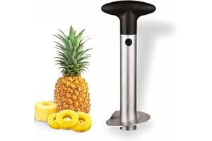 HLDI Pineapple Slicer Corer Cutter Peeler Heavy Duty Stainless Steel Fruit Corer Rings Cutting Wedge Knife for Pineapple Rings Cutter Fruit Carving Tools Kitchen Acessories for Summer