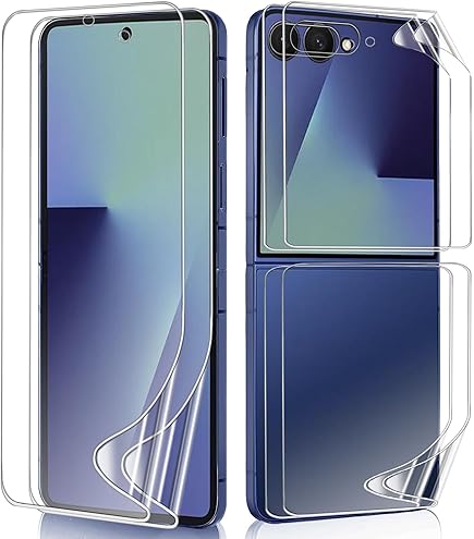 MEMELOKA 2+2 Pezzi Pellicola per Google Pixel 9 Pro Fold, TPU Flessibile Antigraffio Pellicola Prottetiva Interne e Esterne con Copertura Massima, Sensibile al Tatto e Senza Bolle