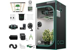 MARS HYDRO - Kit de cultivo (100 x 100 x 100 x 180 cm, 1680D, Mylar Grow Box)