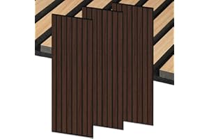 MASTERBRICO Pannelli Fonoassorbenti Decorativi Effetto Legno 275x60 cm – 1,65 mq per Pacco, Pannelli Insonorizzanti in MDF per Isolamento Acustico di Soffitto e Pareti, Spessore 6 mm (NOCE SCURO)