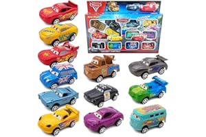 MASIF 12PCS Modello Lightning Giocattolo Modello Macchinine,Giocattolo Store con Dettagli Colorati dei Personaggi Cars, Macchinine Giocattolo,Mini Auto Giocattolo,Stunt Toy Car,Giocattoli Educativi Precoci