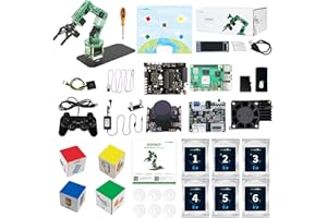 Yahboom Raspberry Pi5 4GB Robotic Robot Arm Kit AI Hand Building with Camera 6-DOF Programmable AI Electronic DIY Robot for Adults ROS Open Source (with Pi5-4GB)