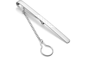 STERLL Uomo Fermacravatta SHORT Argento Vero a Scacchi Confezione Regalo per