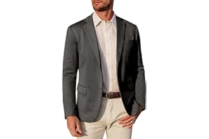 PJ PAUL JONES Herren Herringbone Blazer Jacke Reverskragen 2 Knöpfe Vintage Strick Blazer für Hochzeit Business