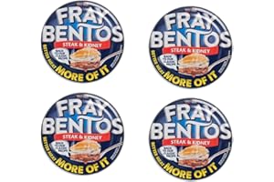 BARGAINSMANIA Frray Bentos Classic Steak & Kidney 425g - Succulent Pieces of Steak & Kidney Covered In a Delicious Beefy Gravy And Topped By Our Signature Puff Pastry - Pack of 4