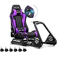 GTPLAYER Racing Simulator Cockpit with Seat, Sim Racing Cockpit Multi-function Adjustable Gaming Wheel Stand for G25 G27 G29 G920 G923 T300 PS5 PS4 Xbox, Without Wheel, Shifter & Pedals