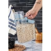 Vivart &Ouml;zel Tasarım 1.8 L Kapaklı Sıvı Toz Deterjan Saklama Kabı Banyo Organizer &Ccedil;ok Ama&ccedil;lı Saklama Kutusu Mavi Tek Ebat