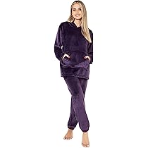 Cadeau Hiver Ado Adulte Pyjama Polaire Homme CityComfort - Sweat Capuche & Pantalon élastique Veste Pyjama Homme Polaire