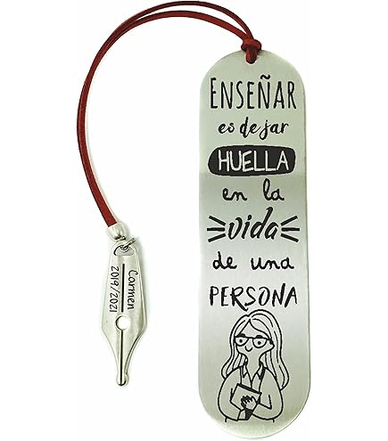 Marcapáginas Personalizado Metal Con Foto Y Texto - 15x4cm, Doble Cara, Regalo Para Lectores