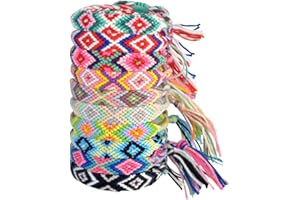 JERBRO 10 Stück Gewebte Armbänder Knöchel Fußkettchen Handgemachte Freundschaft Multi Farbe Unisex Armband für Erwachsene und Kinder