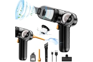 Bizcasa Mini Aspirapolvere Portatile Senza Fili 9000PA, Aspirapolvere Multifunzione 3 in 1, Piccolo Potente Aspirapolvere Portatile Senza Fili da 120 W per Aspirapolvere con Animali Domestici, Casa