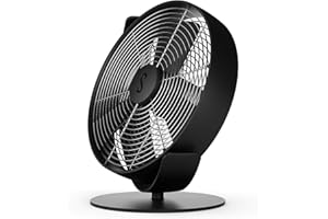 Ventilateur de table Tim de Stadler Form, rafraîchit sans bruit avec réglage en continu de la vitesse, port USB, idéal pour la chambre et le bureau, noir