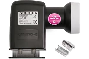 [Test SEHR GUT *] GSS Twin LNB für digital Satschüssel - 2 Teilnehmer, Fernseher - 2fach - mit LTE Filter - Full HD, 4K, HDTV, 0.1dB, 2-Fach, Wetterschutz, kälte- & hitzebeständig + Aufdrehhilfe