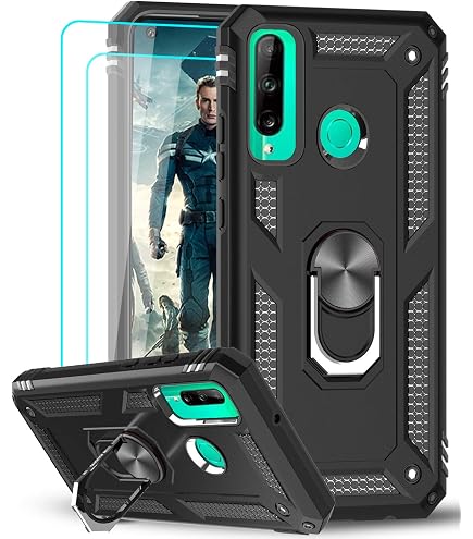 NALIA Ring Handyhülle Für Huawei P40 Pro – Mit 360° Drehbarem Ring, Magnetisch Für Auto-Halterung, Stoßfest