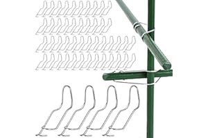 OAHAO 50PCS Plant Trellis Connecting Buckles,Garden Stakes Trellis Clips for Bamboo Canes,Garden Support Stakes Plant Climbing Frame Buckles for Tomato Cucumber Eggplant Vine Vegetable (11MM)
