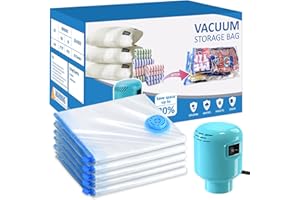 BAMCOO Vakuumbeutel für kleidung 5 Stück Vakuumbeutel für bettdecken (5 Stück 60x80cm) vakuumierbeutel kleidung Reise Vakuum -Wiederverwendbar Kleiderbeutel für Kleidung Bettdecken