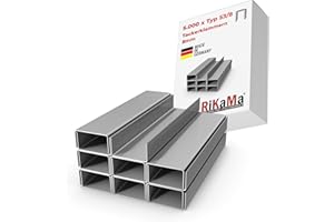 RIKAMA ONLINEVERSAND AUS EINER HAND RIKAMA® Set de 5000 agrafes robustes de type 53/8 à utiliser avec des agrafeuses portables, pneumatiques et électriques - convient pour le bois, les meubles rembourrés, les plaques de plâtre cartonné