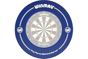 WINMAU Printed Dart Board Surround Ring – Durable Backboard Wall Protector for Dartboards - Available in White, Black, Red & Blue - Professional Darts Accessories