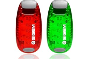 SIGEM LED Safety Lights (2 Pack) + FREE Bonuses | Clip on Flashing Strobe Light High Visibility for Running Jogging Walking Cycling for Kids Dogs Bicycle Helmet Bike Tail light