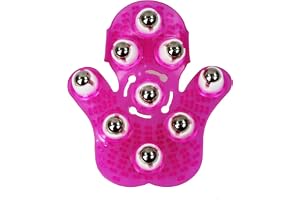 GMMH ORIGINAL massagehandskar med 9 360-graders rullar, 16 cm x 14 cm ROSA 16 x 14 cm