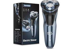 Dyoonoer Electric Razor for Men: Electric Shaver for Men, IPX7 Waterproof Wet Dry Rechargeable Foil Shaver with Pop up Trimmer and Travel Lock