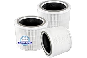 BRUVISH (3 piezas) Core 200S filtros de repuesto compatibles con purificador de aire WiFi inteligente LEVOIT Core 200S, filtro Hepa verdadero Core 200S H13, filtros de carbón activado 3 en 1 HEPA