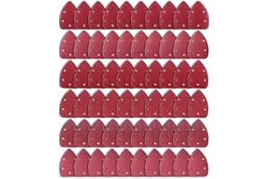 AUSTOR 60 Pieces Mouse Detail Sander Sandpaper Sanding Paper Hook and Loop Assorted 40/ 60/ 80/ 120/ 180/ 240 Grits