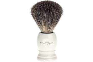 Edwin Jagger 81P27 Imitation Ivory Shaving Brush (Pure Badger)