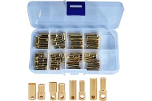 GTIWUNG 40 sztuk 5 mm 5,5 mm 6 mm 6,5 mm pozłacane wtyczki bananowe silnik elektroniczny żeński męski wtyk wtykowy 30 par RC bezszczotkowy silnik ESC pozłacane wtyki bananowe