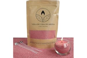comforder Velas Perladas – Cera para Fabricación de Velas con Mechas – Set para Hacer Velas – Perlas de Cera Vegetal para Velas – Pearled Candle 400 g + 4 Mechas (Rosa)