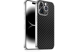 TF Skins kompatibel med iPhone 14 Pro, hudskyddsfilm (kol svart baksida)