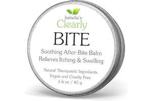 Isabella's Clearly BITE Soothing After Bite Anti Itch Balm | Fast Relief from Insect Bites | Natural Ointment with Aloe Vera, Peppermint, Calendula | Vegan, Cruelty Free, Made in USA