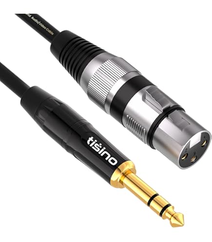 Câble Audio 6.35mm Vers XLR Femelle équilibré - 1 Mètre - Qualité Studio Pour Mixage, Guitare, Micro - 5