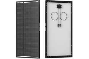 Renogy Panel solar ShadowFlux de 120 W antisombreado tipo N, módulo fotovoltaico de 120 W, 12 V, 25%, panel solar de alta eficiencia para caravanas, casas, balcones, barcos, techos agrícolas