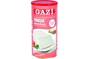 GANGAN Gazi Yumusak Cremiger Weichkäse - 1x 800g Metalldose - Kuhkäse Käse Süzme Beyaz Peynir Cow Cheese 55% Fett i. Tr. 100% Kuhmilch mild mikrobielles Lab vegetarisch glutenfrei Halal