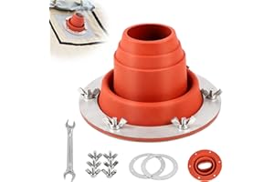 SUPAWAY Passe-tuyau pour poêle de tente, Trou de fixation pour tuyau de poêle tente, Passe-tuyau résistant à la chaleur avec tube en silicone, Manchon pour tuyau tente avec tuyaux de 45-100mm (Orange)