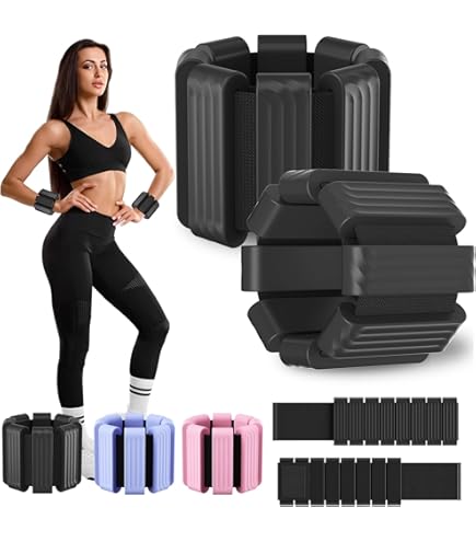 PATIKIL Adjustable Wrist Ankle Weights, 2lbs Total (1lb Each) Workout Leg Weights For Women & Men For Training Yoga Jogging Walking Aerobics Gray - View #5