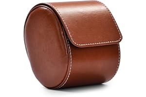 Oirlv Luxe PU Cuir Etui Montre,Boite a Montre Homme,Rangement Pour Coffret Cadeau Noël Anniversaire Boite Montre(Marron Foncé)