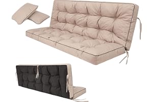 ‎SALES CORE Sales Core Sitzkissen Bankkissen Bankauflage für Gartenbank |150cm x 105cm x 8cm - Beige| Schaukelkissen Palettenkissen Wasserdicht Bodenkissen Hollywoodschaukel Outdoor/Indoor Sitzauflagen