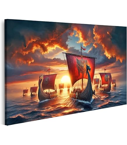 Leinwandbild Yggdrasil – Leuchtendes Wikinger-Symbol Als Wanddekoration, 120x40 Cm Panorama