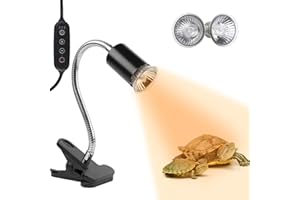 LUCKY HERP Aquarium Schildkröte Wärmelampe Zubehör, UVA UVB Lampe Terrarium 25W/50W Heizlampe, E27 Reptilien Basking Spot für Schildkröten, Bartagamen, Eidechsen, Reptil