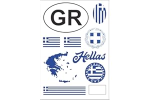 aprom Pegatina para coche, moto, bandera de Grecia