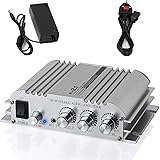 eSynic Mini Hi-Fi 2.1 Audio Power Digital Stereo Amplifier Amp - Aluminum Alloy Solid Case and Easy to Distribute The Heat -