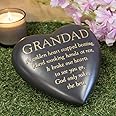 Thoughts of you Grandad Heart Shaped Remembrance Graveside Memorial Ornament