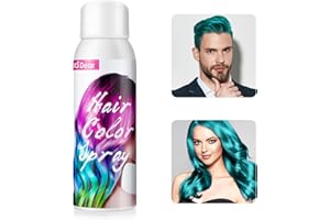MOFAJANG Spray Colorant Capillaire, Coloration Temporaire En Spray, Teinture Capillaire À Usage Unique, Facile À Laver Pour Cosplay D'Halloween, Adapté Aux Enfants Et Aux Adultes -100ml(Bleu Clair)